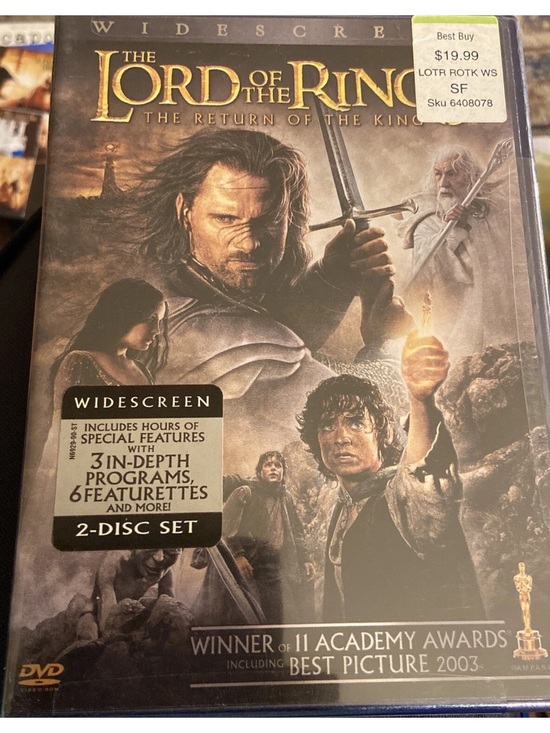 Lord of the Rings Other - The Lord of the Rings: The Return of the King (DVD, Widescreen 2 Disc Set Sealed